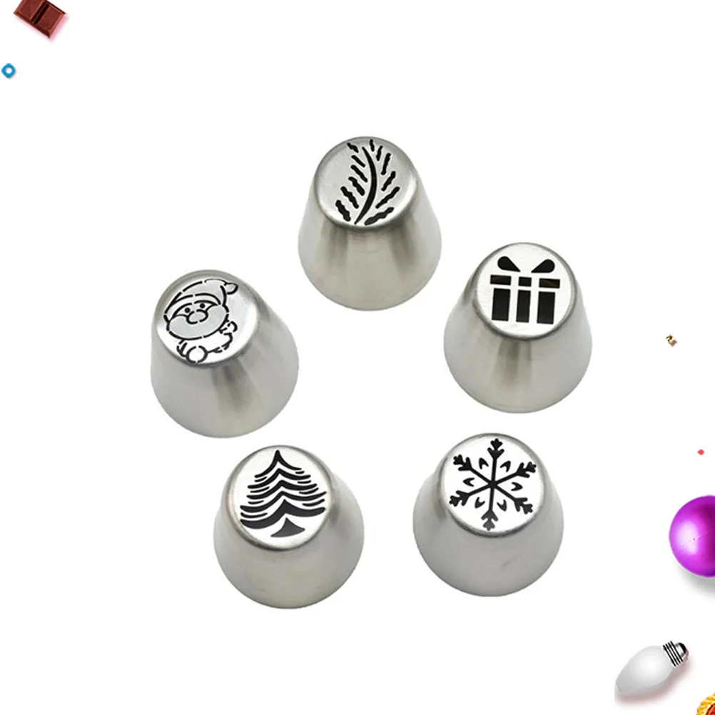 

Cake Tips Icing Piping Cream Nozzle Christmas Nozzles Tools Frosting Decorating Baking Decoration Mouth Squeeze Sauce Cupcake