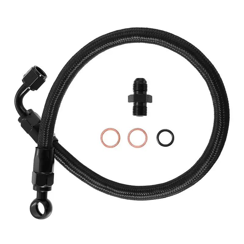 

Black Braided Fuel Line Hose Tube Adapter Fitting For B/D Series 1992-2000 Civic All 1994-2001 Integra