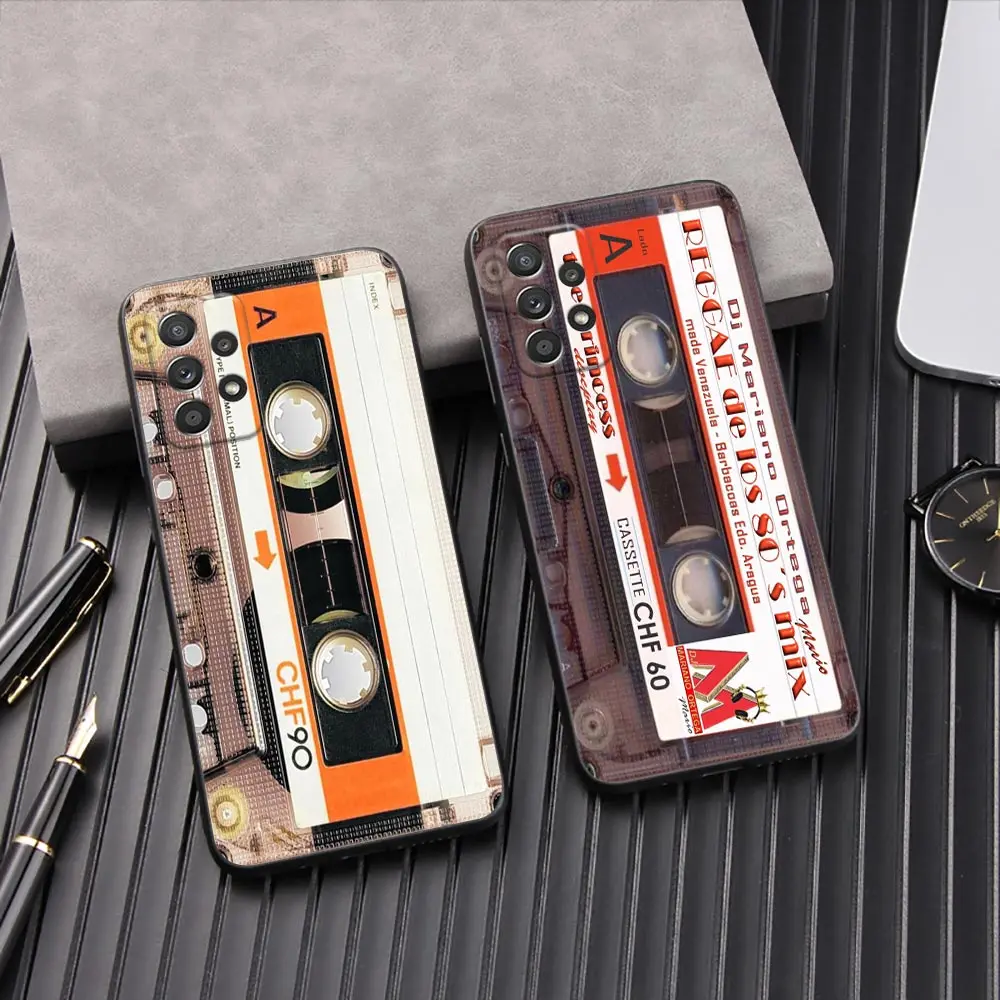 

Retro Music Cassette Tape Vintage Phone Cover Galaxy A53 5G Case For Samsung A54 A52 A52S A51 A71 A73 A72 A41 A32 A33 Back Cases