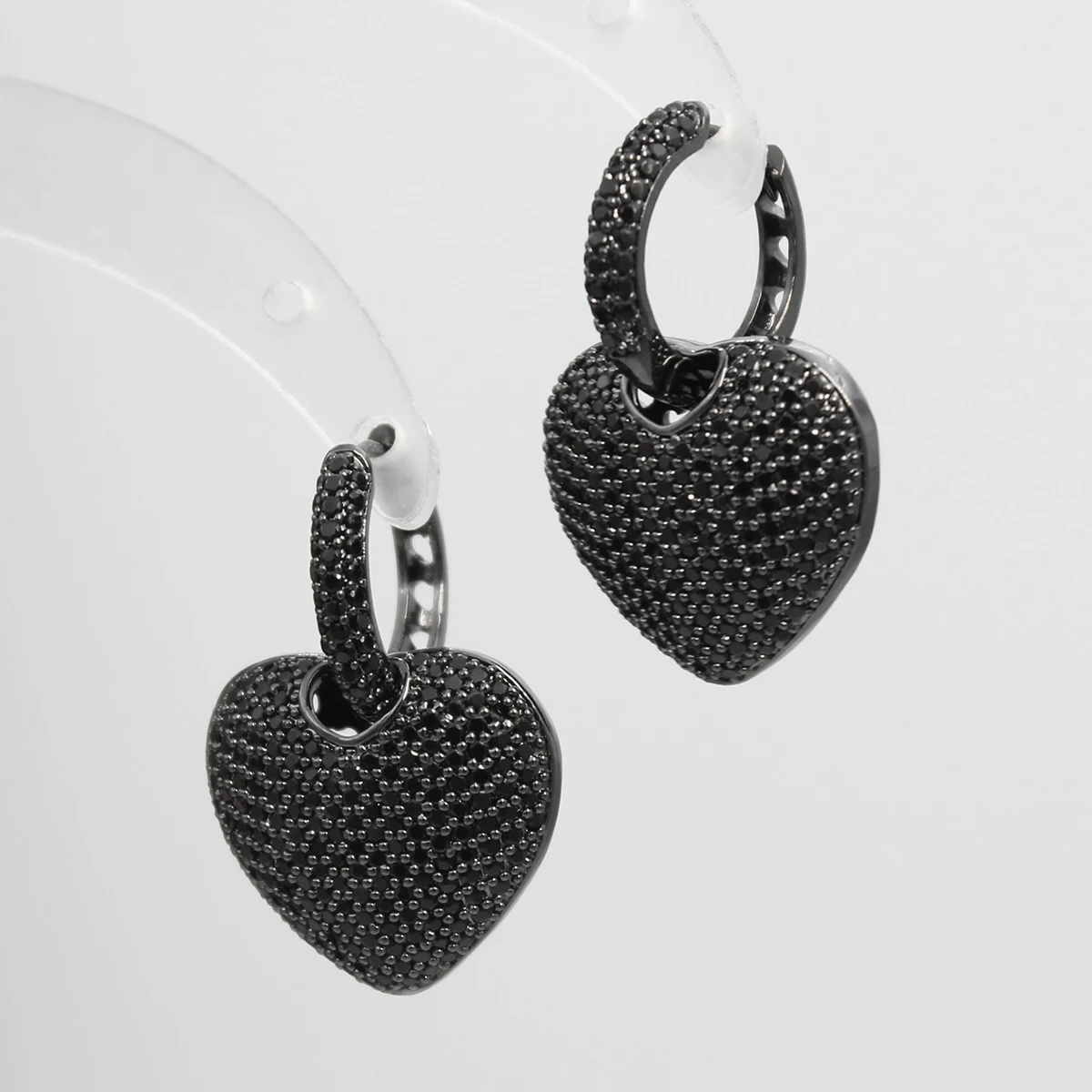 

Cute Heart Earrings for Women Cubic Zirconia Trendy Small Hoop Dangle Earrings Party Jewelry Gift Female