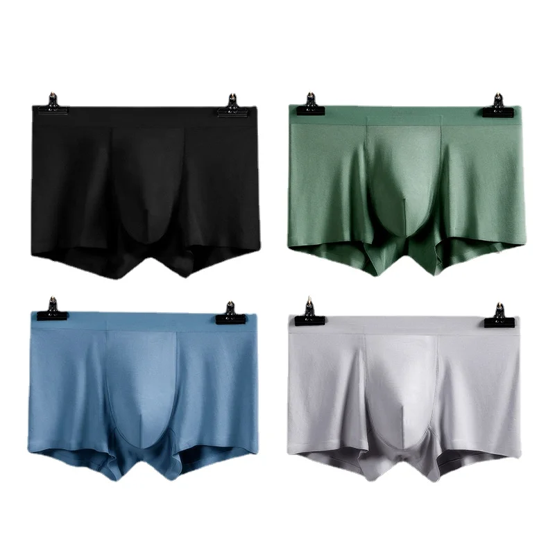 

1 Pcs Modal Men's Underwear Seamless Breathable Antibacterial Men's Boxer Briefs Men's Sexy Summer Underwear Solid Color Boxers