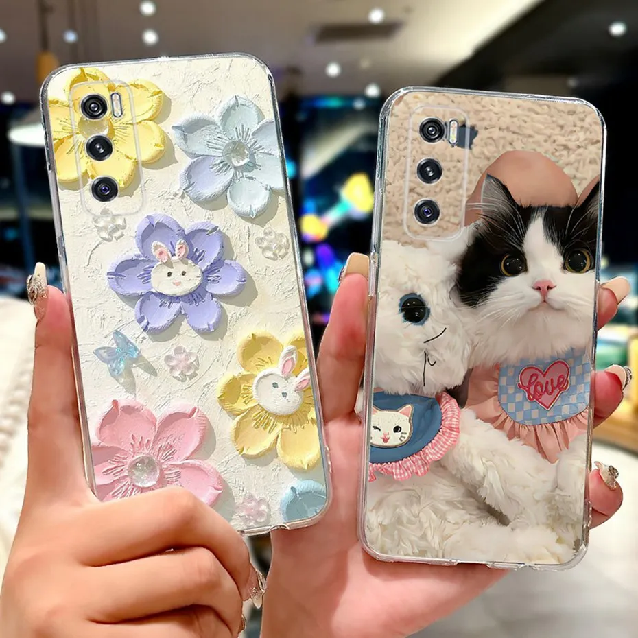 Cute Cartoon Case For Vivo V20 SE Soft Silicone TPU Back Cover V20SE V2022 V2023 V2024 V2025 Phone Cases