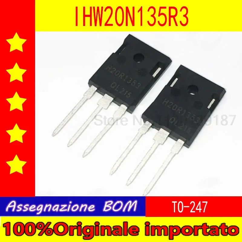 

100%Originale importato 10pcs/lot H20R1353 IHW20N135R3 TO-3P IGBT power tube 1350V 20A