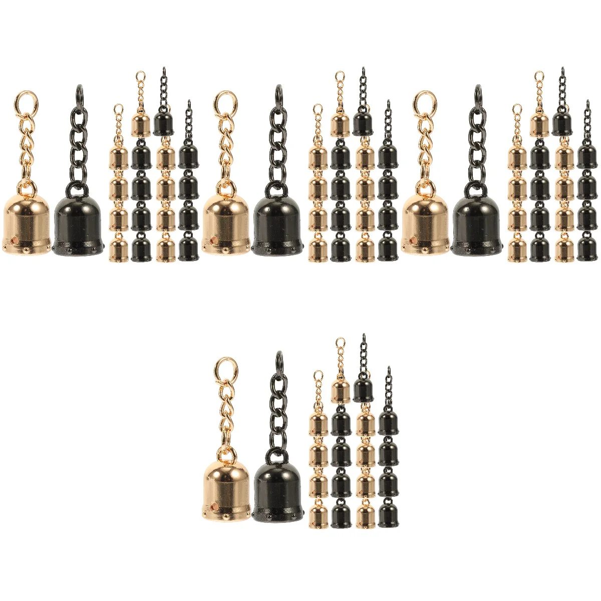 

80 pcs Metal Tassel End Caps Metal Tassel Cord End Caps with Screws for Diy Lover