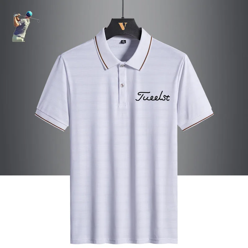 

Men's Golf Shirts Breathable Polo Shirts Business Casual Short Sleeve Tops Golf Wear