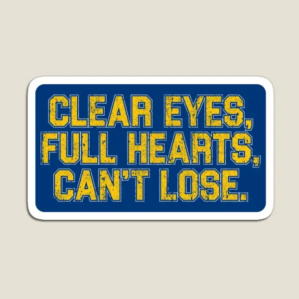 

Clear Eyes Full Hearts Ca Not Lose Magnet Magnetic Baby Kids Stickers Refrigerator Cute Colorful Decor Children Home Funny