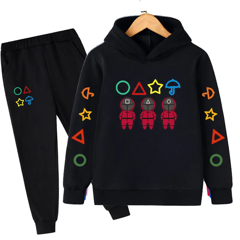 

Squid Game Jacket Pants Round Six Boys Girls Costumes Cosplay Sports Zipper Cardigan Digital 456 Printing Pocket Sweatshirts Set