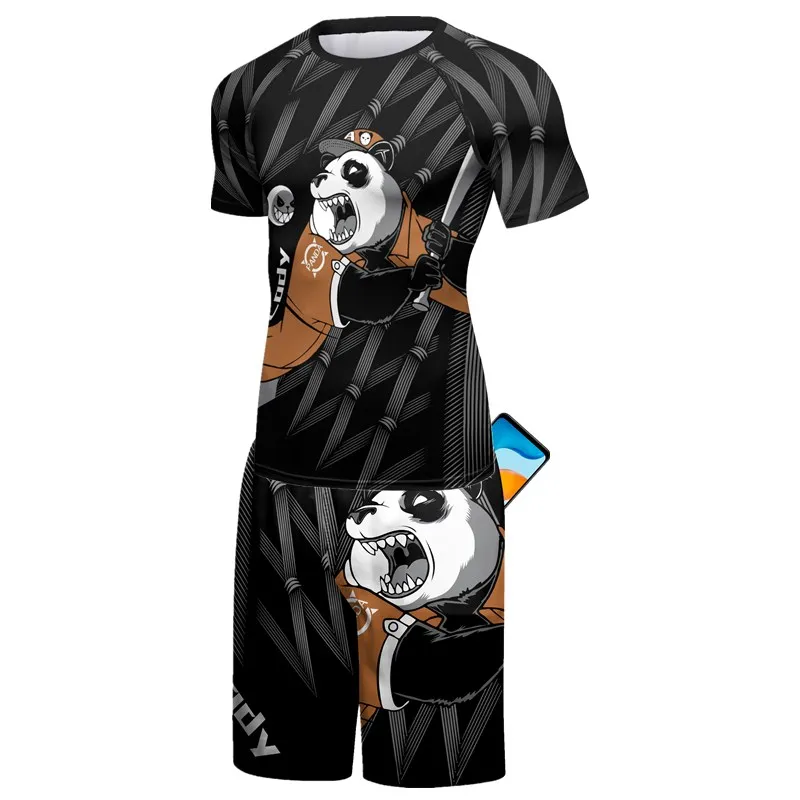 Мужские футболки Jiu Jitsu Rashguard шорты для ММА компрессионные майки Boxeo кикбоксинга