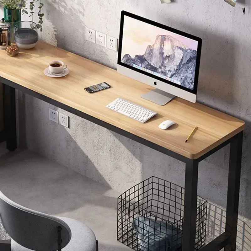 Учебный стоячий стол угловой компьютерный рисунок длинный для спальни