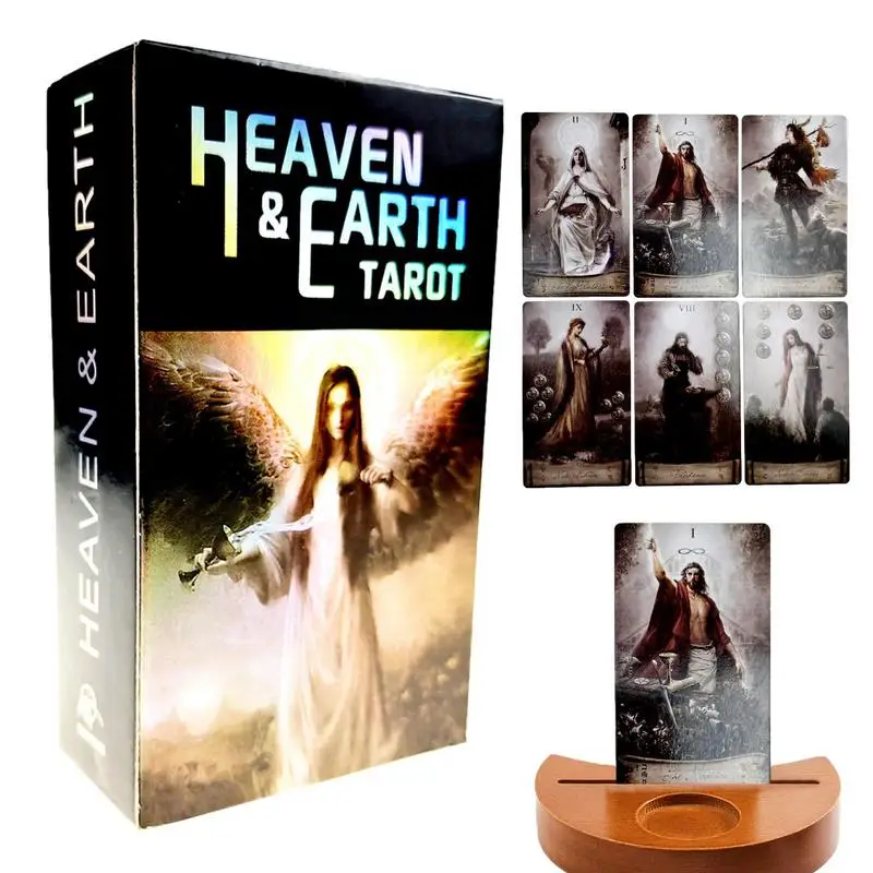 

Heaven & Earth Tarot Deck 78 английские карточки для новичков, женская карта для предсказаний, таблица искусственных ночей
