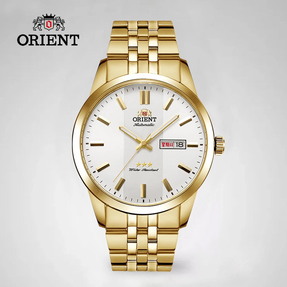 

Original Orient 3 Star Mechanical Watch for Men, Classic Business Watch 5 Bar Luminous Hand Date Display /SAB0B005WB