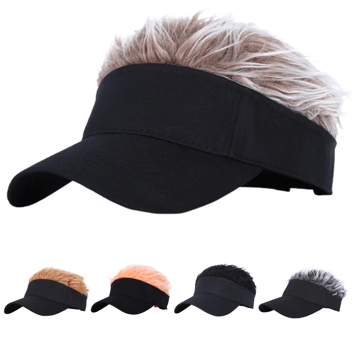 

Кепки для гольфа Новинка Забавные кружевные бейсболки с париком унисекс Мужские Женские уличные пляжные походные летние солнцезащитные шл...