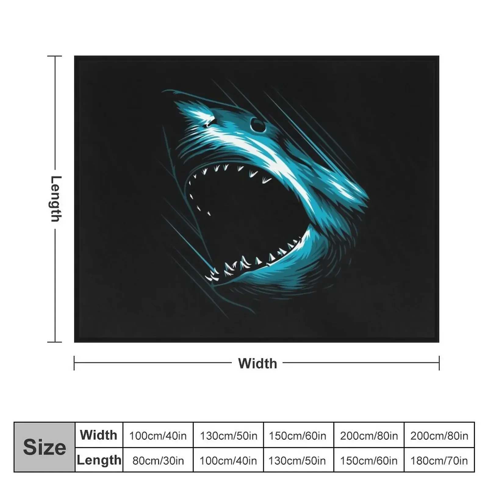 Мегалодон атака плед флис