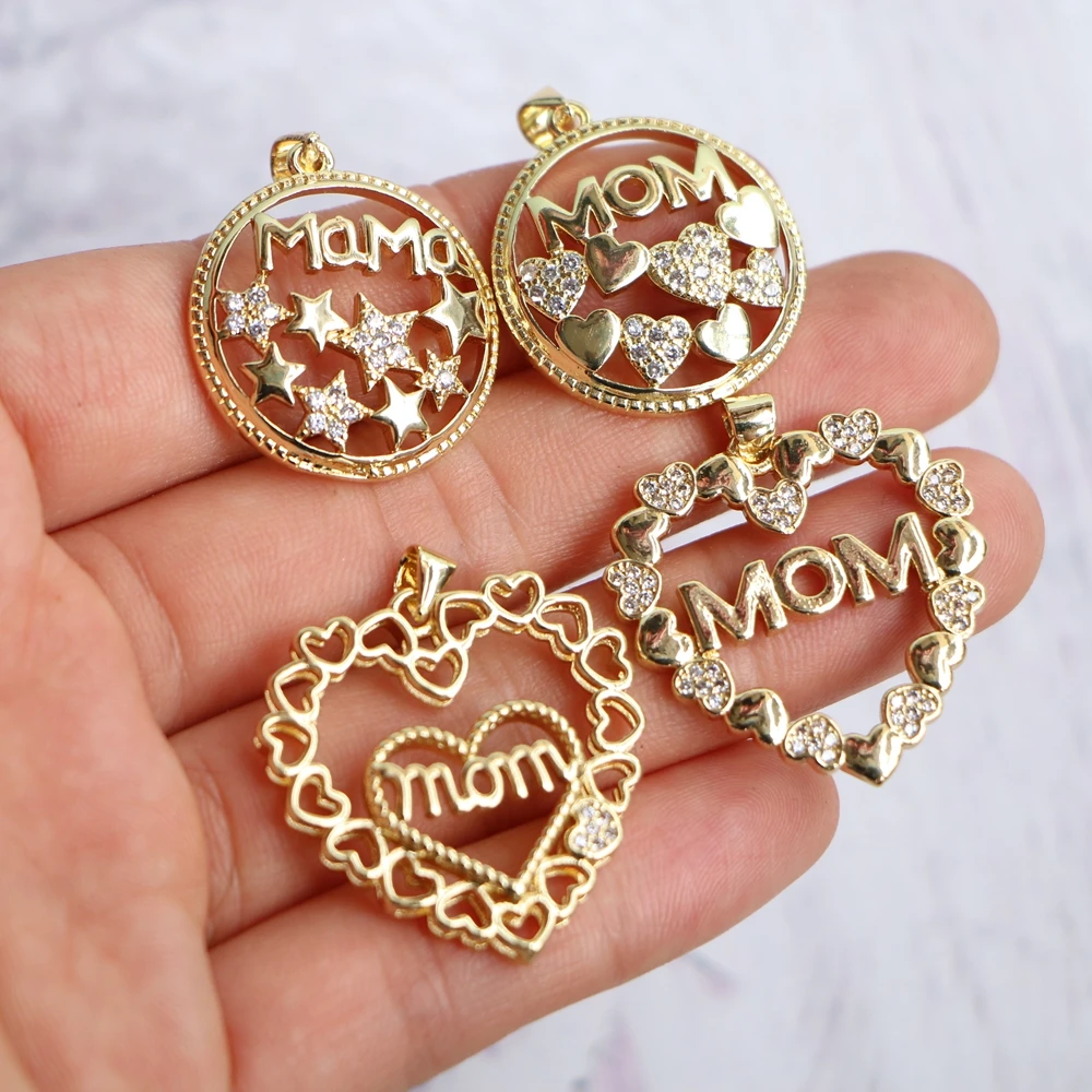 

10 шт, CZ Циркон Радуга Мама мамы, ожерелье лье подвески для женщин бриллианты для изготовления ювелирных изделий подарки на день матери