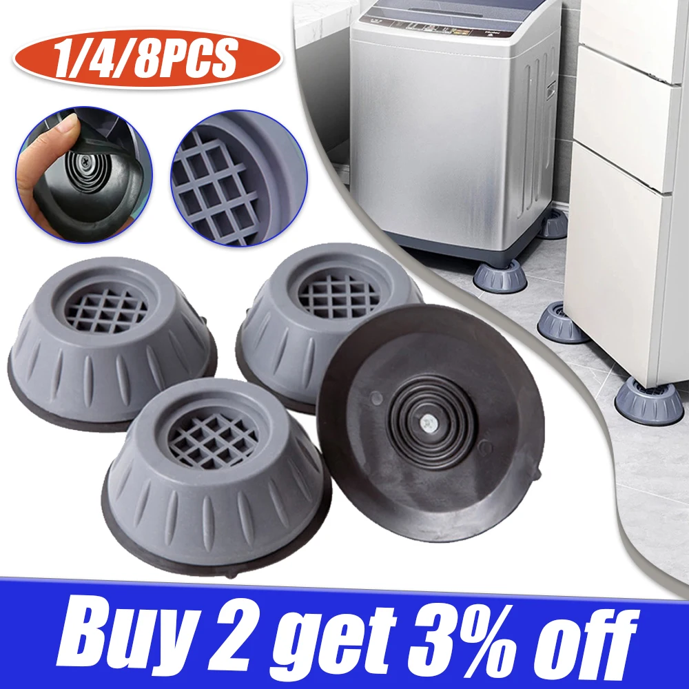 

Anti Vibration Feet Pads Washing Machine Noise-reducing Rubber Chair Legs Pads Refrigerator Dampers Support Stand Furniture