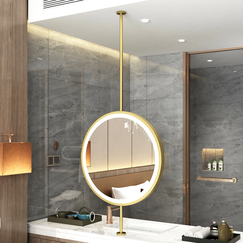 

Aesthetic Makeup Mirror Bright Design Display Round Mirror Gold Illuminatedespelho Para Banheiro Combathroom Accessories