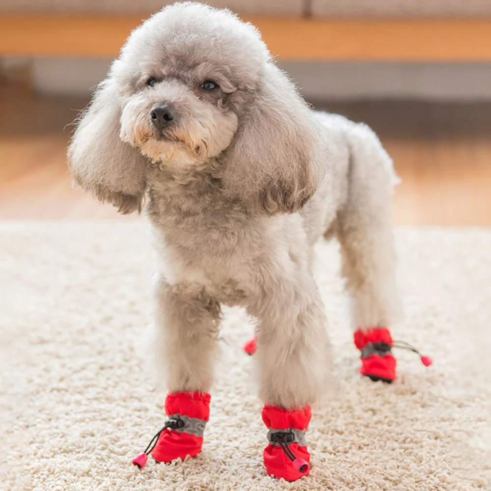 

Anti-slip Pet Dogs Winter Shoes Snow Boots Footwear Thick Warm for Small Puppies Footwear обувь для собак ботинки для собак