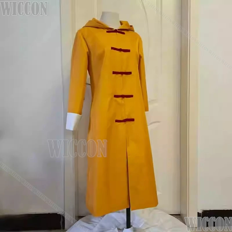 Кагура аниме Gintttaama косплей костюм рыжий желтый пальто с капюшоном зимняя одежда