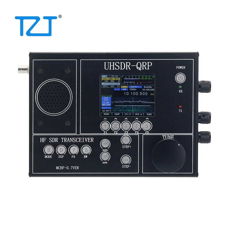 TZT HamGeek UHSDR-QRP V0.7 1 8-30 МГц mcHF трансивер HF SDR CW SSB AM FM радио серебристый/черный