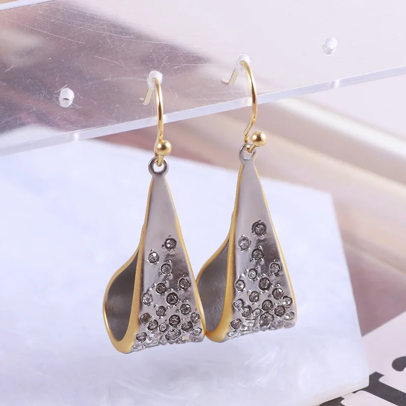 

European And American Jewelry Wholesale Retro Geometric Hollow Drop Design Simple Earrings