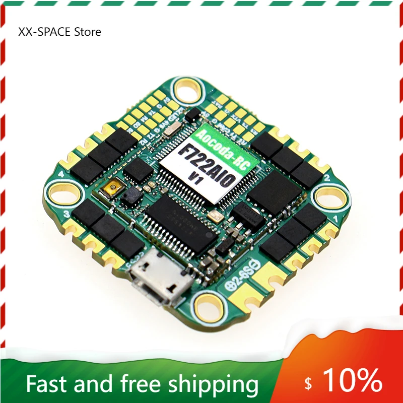 Aocoda-Rc F740 AIO 40A ESC F722 AIO Полетный контроллер mpu6500 встроенный Барометр с разъемом O3 Air Unit FPV Racing Freestyle Drone DIY