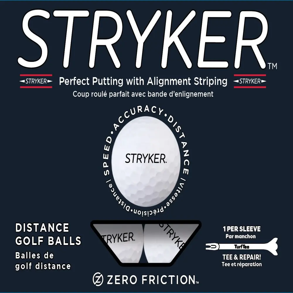 White Stryker Golf Ball - Dozen