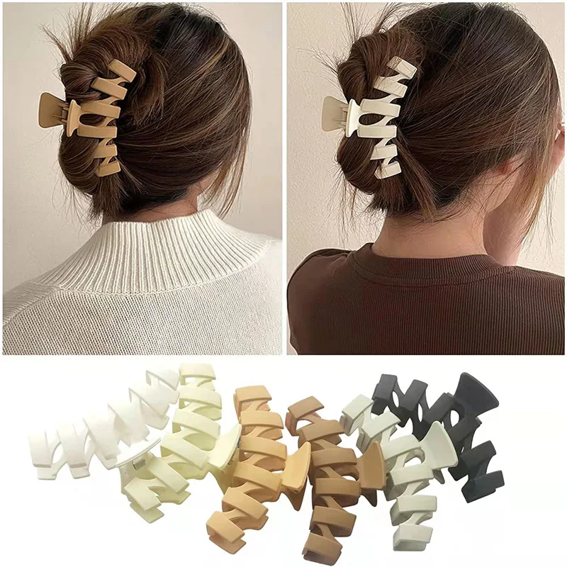 

1Pcs Korean Hair Claw Crab Clips Large Size Hair Claws Elegant Frosted Hairpins Barrette Headwear for Women Girl Hair Accessorie