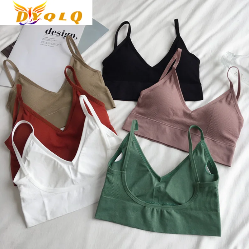

2022Women Sexy New Hot Selling Crop Tops Bra Tube Top Female Streetwear Sleeveless Seamless Sports Bra