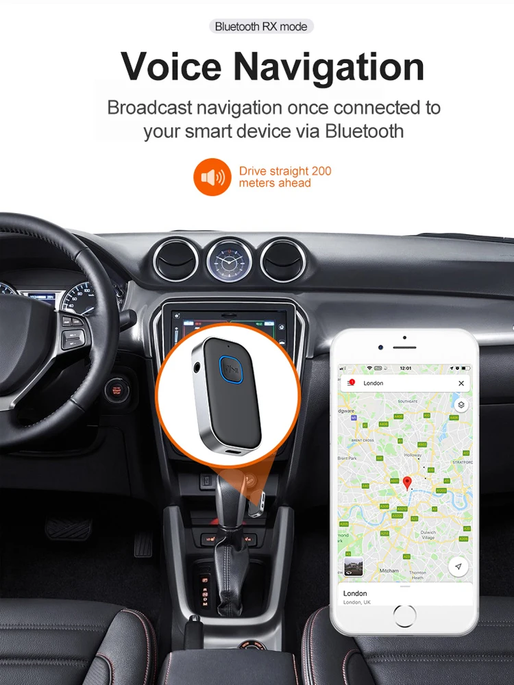 2in1 Wireless Bluetooth 5.0 Receiver Transmitter Adapter 3.5mm Jack For Car TV Music Audio Aux A2dp Headphone Reciever Handsfree