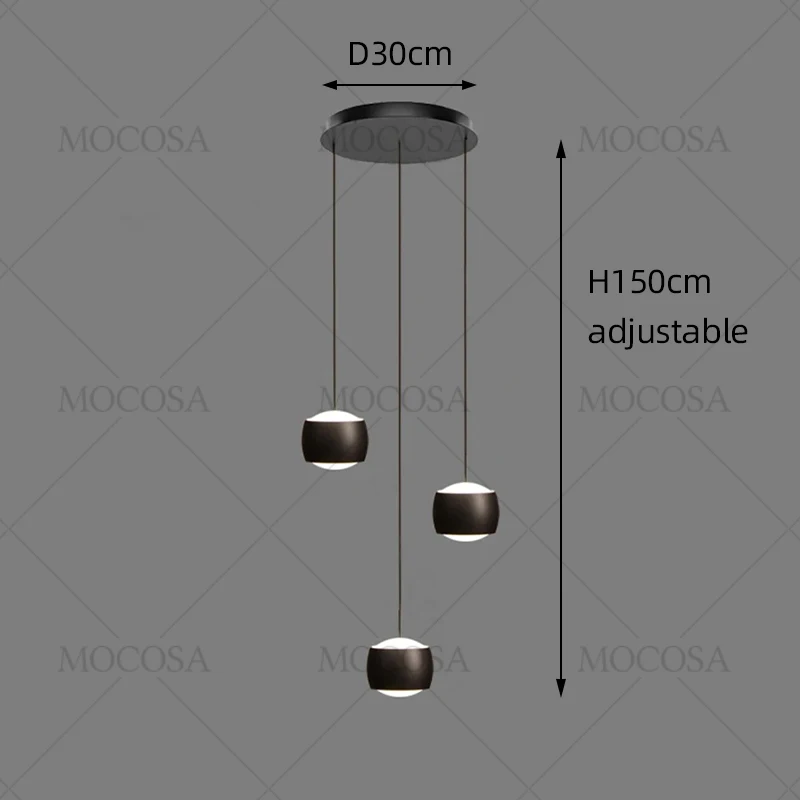 

MOCOSA Светодиодная подвесная люстра 3 лампы