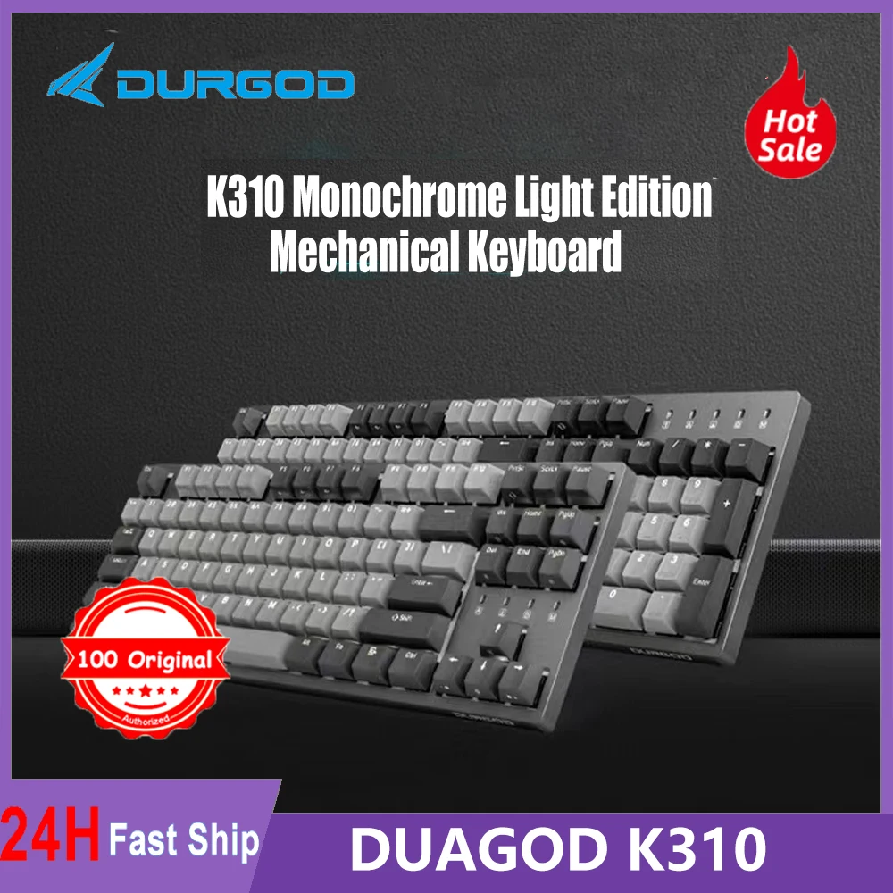 

durgod 104 corona k310 backlit mechanical keyboard cherry mx switches pbt doubleshot keycaps brown blue black red silver switch