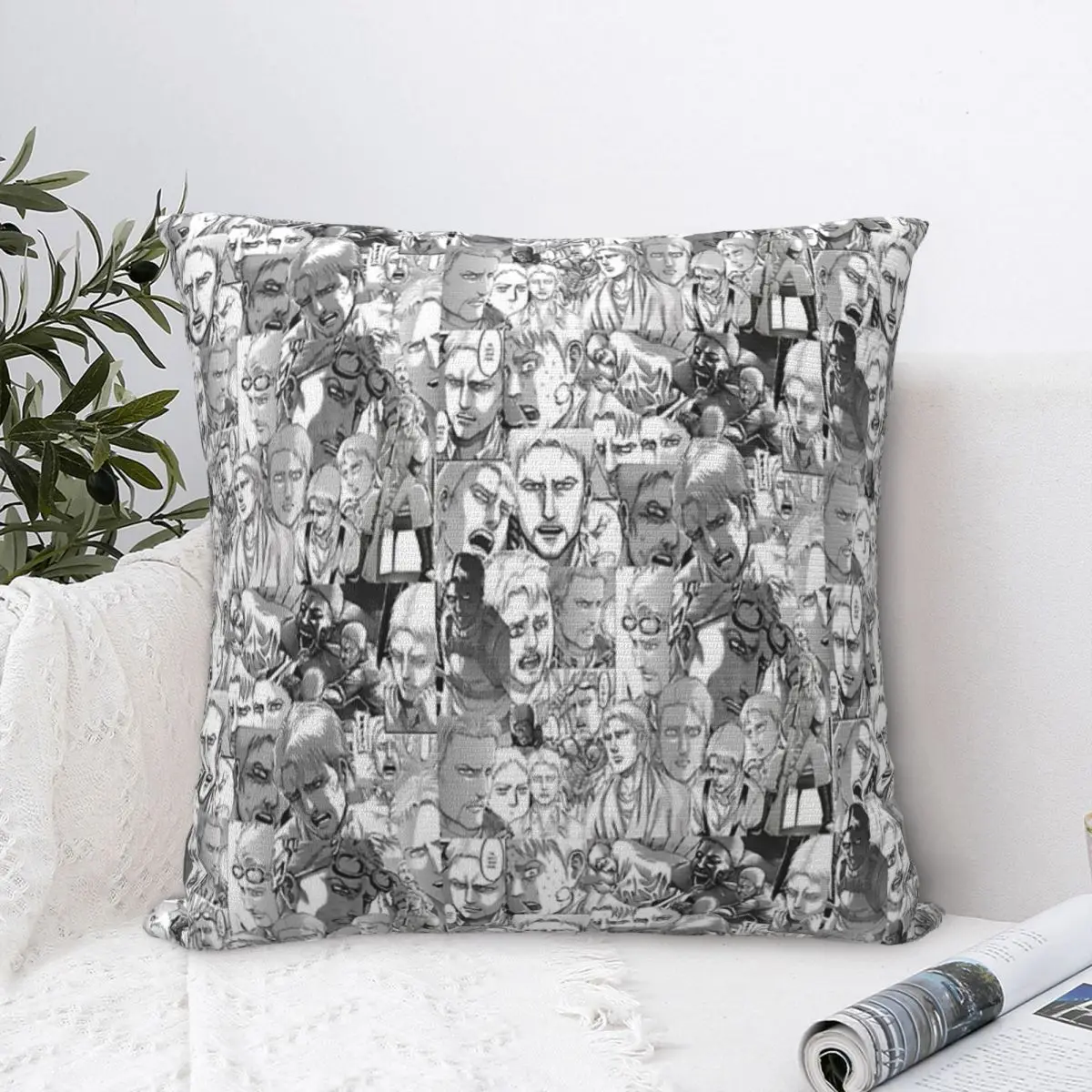 

Reiner Manga Panels Pillow Case Pillow Cover Pillows Pillowcases Cushion Cover Pillows Decor Home