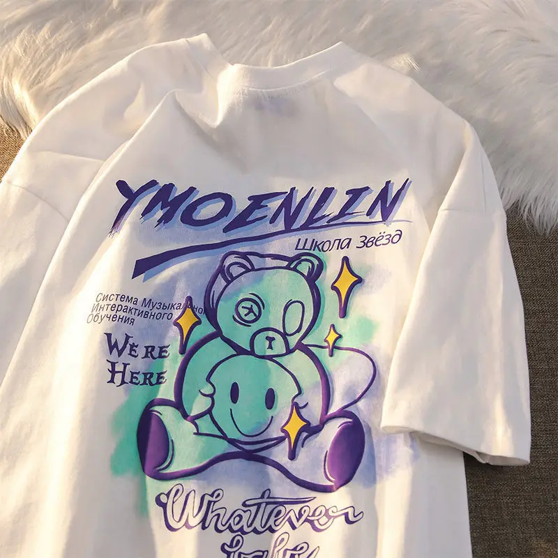 Футболка женская с коротким рукавом уличная одежда в стиле Харадзюку Топ