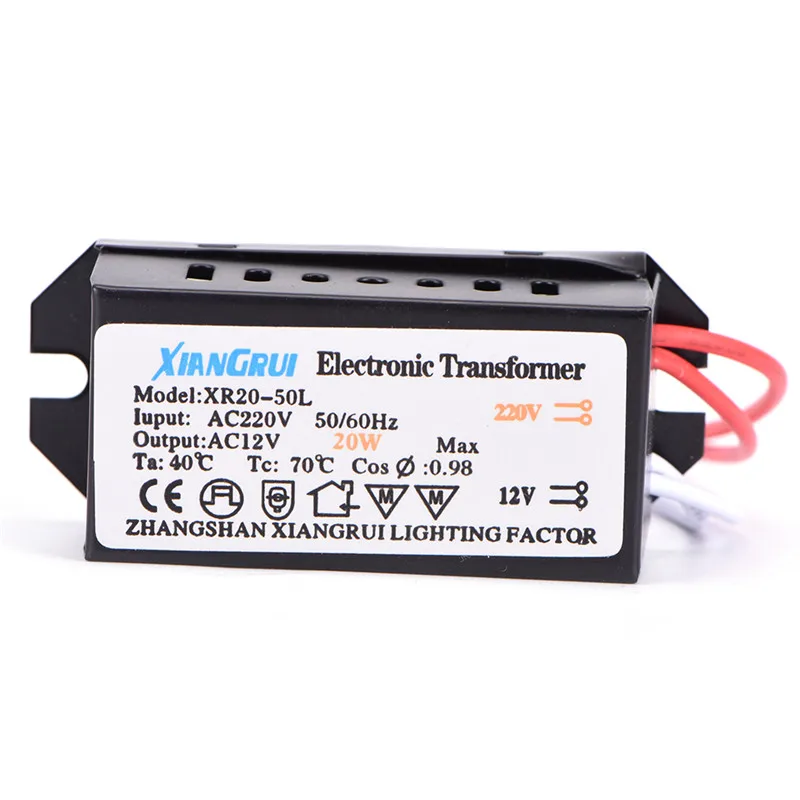 

Hot Sale 20W AC 220V To 12V LED Power Supply Driver Electronic Transformer