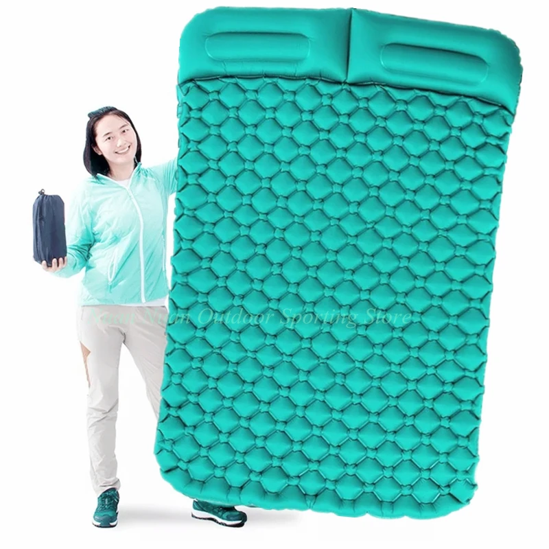 

Sleeping Air Mats Plaid Pad Inflatable Picnic Mattress Outdoor Home Tent Double Cushion Camping Rest Moistureproof Hiking Bag