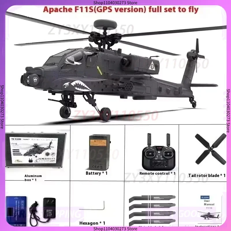 Фото Новый Yuxiang Apache F11s, вооруженный вертолет с дистанционным управлением, GPS-навигационная модель, 3d перевернутая имитация дрона, игрушка Rhsky №2