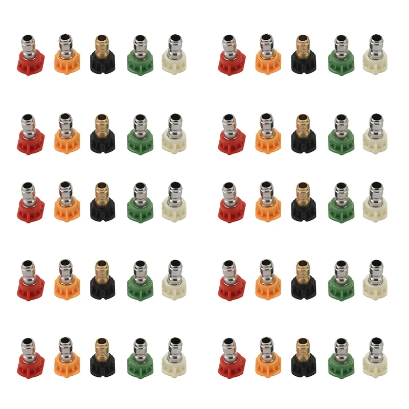 50 шт. насадки для мойки высокого давления 1/4 градусов