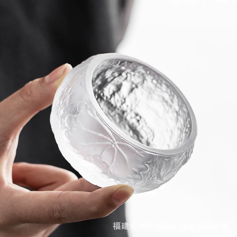 Сделанные вручную Замороженные сгоревшие стеклянные чашки Хрустальные чайные