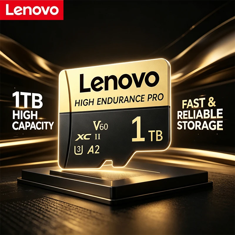 Фото Карта памяти Lenovo SD 1 ТБ, высокоскоростная TF-карта, карта Micro SD для видео 4K Full HD, 128 ГБ, 256 ГБ, 512 ГБ для камер Xiaomi и ПК. №1