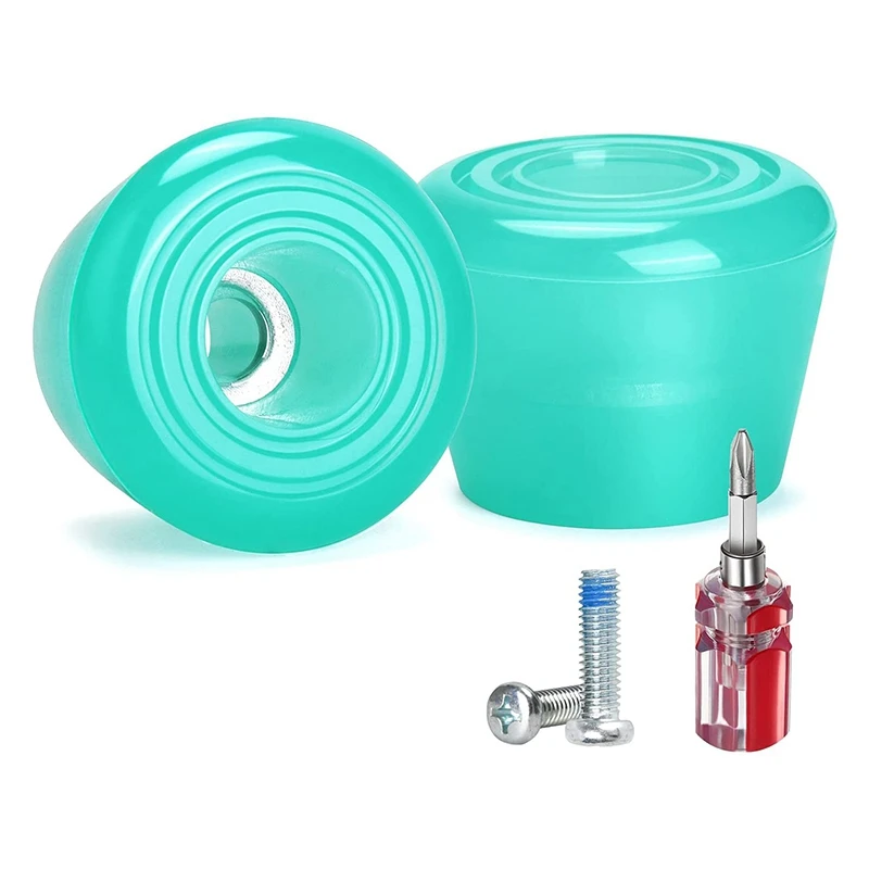 

PU Skate Toe Plugs with Bolts and Screwdriver, Double Row Skate Brake Head,82A Roller Four-Wheel Skating Brake Plugs