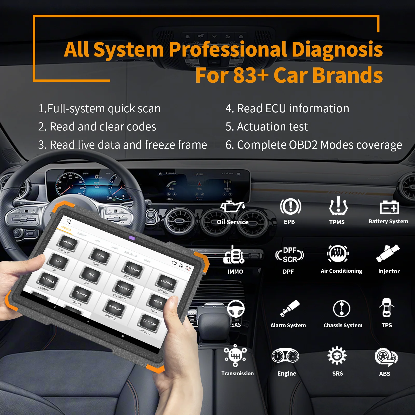 Автомобильный сканер Obd2 диагностический инструмент бензин NexzDAS PRO с 9 6-дюймовым