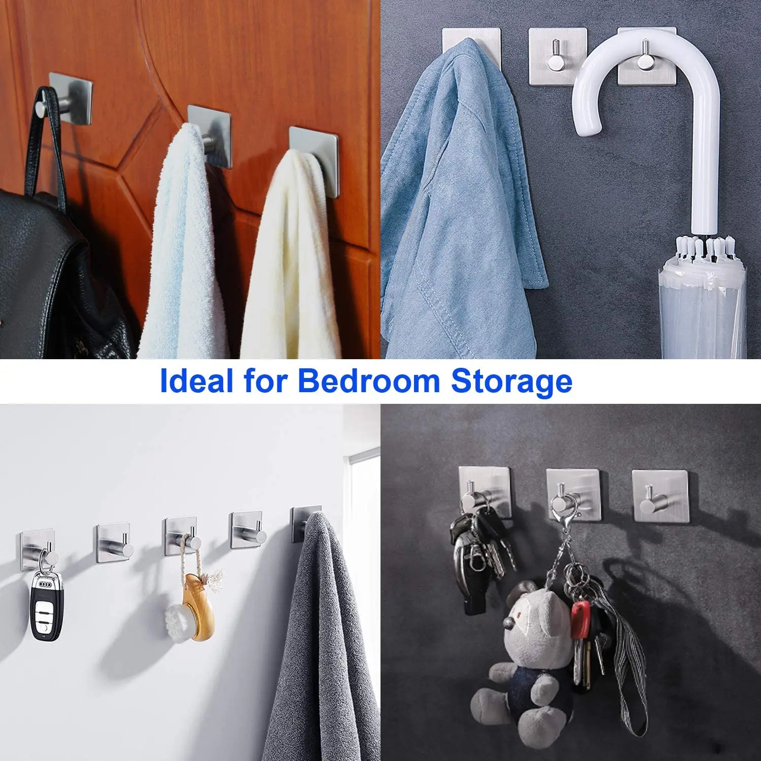 

SUS304 Robe Hook Wall Hook Towel Hook for Bathroom Stainless Steel Coat Hook Rustproof Hook Hanger for Kitchen Hardware 5PC