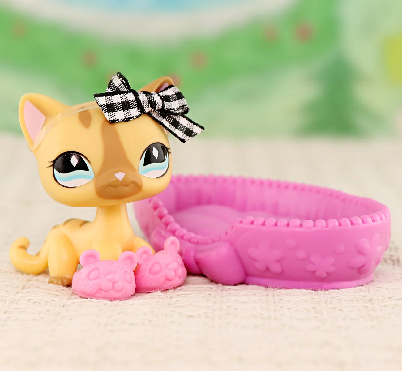 Фото LPS Minilpsshop Игрушка с качающейся головой Короткошерстная кошка с аксессуарами Кошачья комната Детский подарок для мальчика и девочки Котенок в кошачьем доме №2