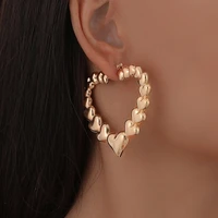 goddess heart earrings simple design smooth geometric earrings party jewelry gift
