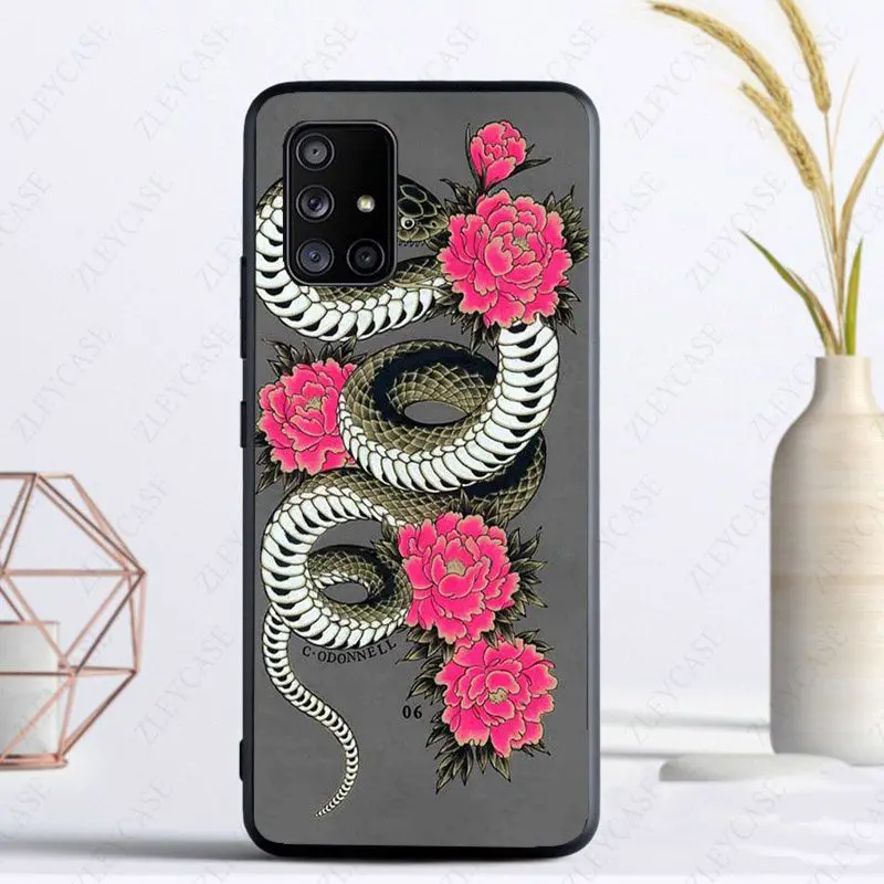 flower dragon snake hot phone cover for samsung galaxy a32 a12 a52 a22 5g a11 a21s a50 a10s a20e a30s a40 a51 a70 a71 a53 case free global shipping