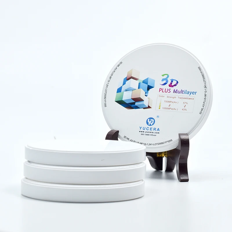 

Bending Strength Yucera 98mm D1 3D Plus Multilayer Zirconia Block Disk Dental Materials Manufacturer Dental Lab Consumables