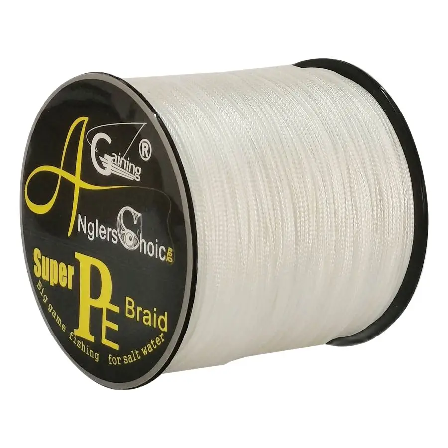 

PE Braided Fishing Line, Super Power, Japanese Multifilament, Saltwater, Freshwater, White, 16 Strands + 8 Strands, 300m, 100m