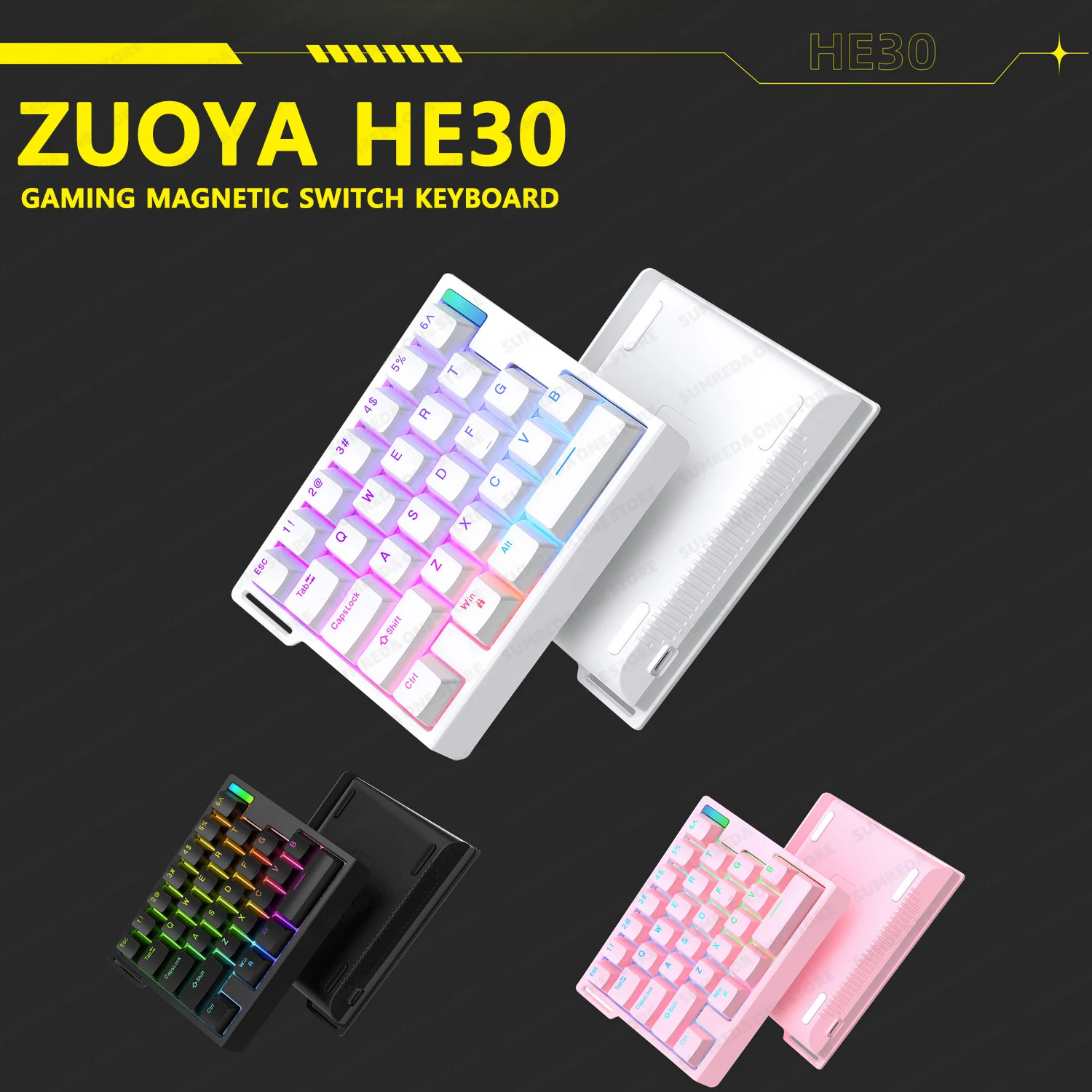 ZUOYA HE30 одноручный игровой магнитный переключатель механическая клавиатура