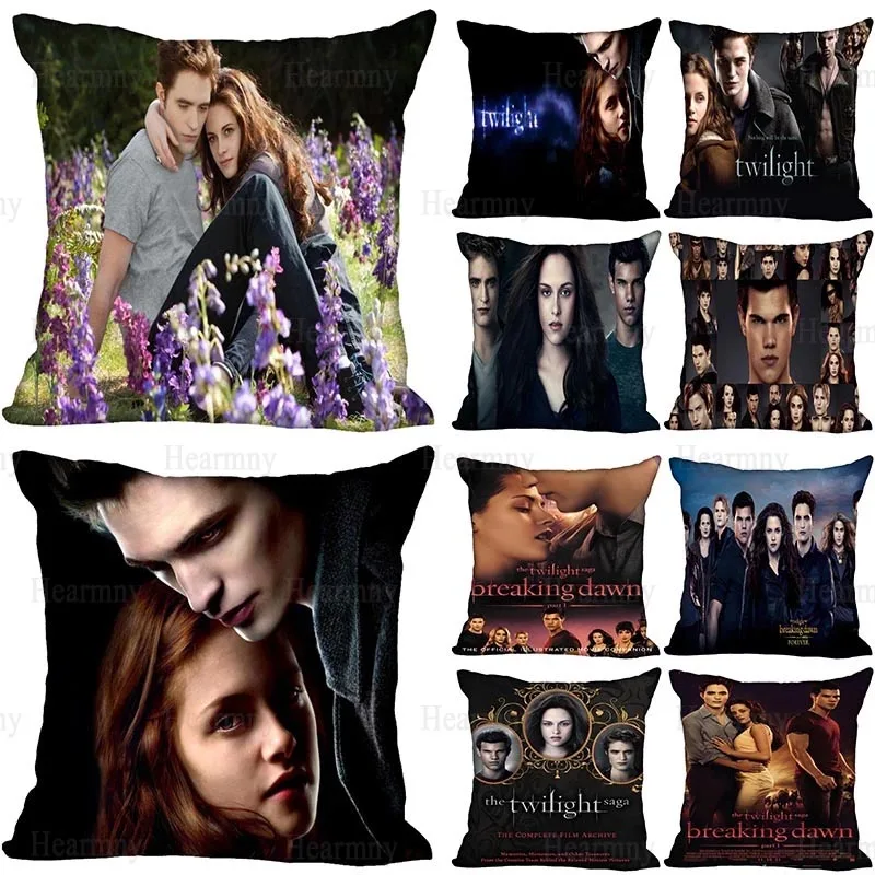 

The Twilight Saga Breaking Dawn Pillowcase Bedroom Home Decorative Gift Pillow Cover Square Zipper Pillow Cases Satin Soft