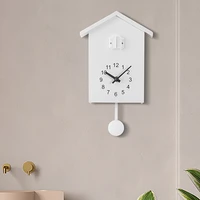 new nordic style wall clock cuckoo chime time zone bird hourly chiming silent clock mechanism horloge home decorating items art